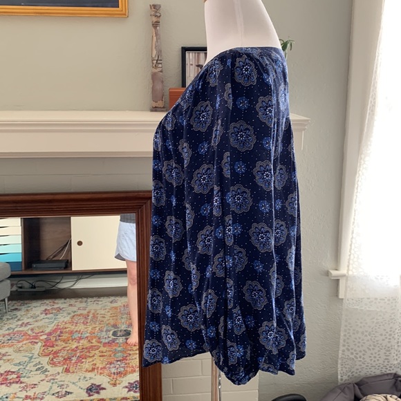 Anthropologie Maeve size 4 blue print blouse - Picture 4 of 5